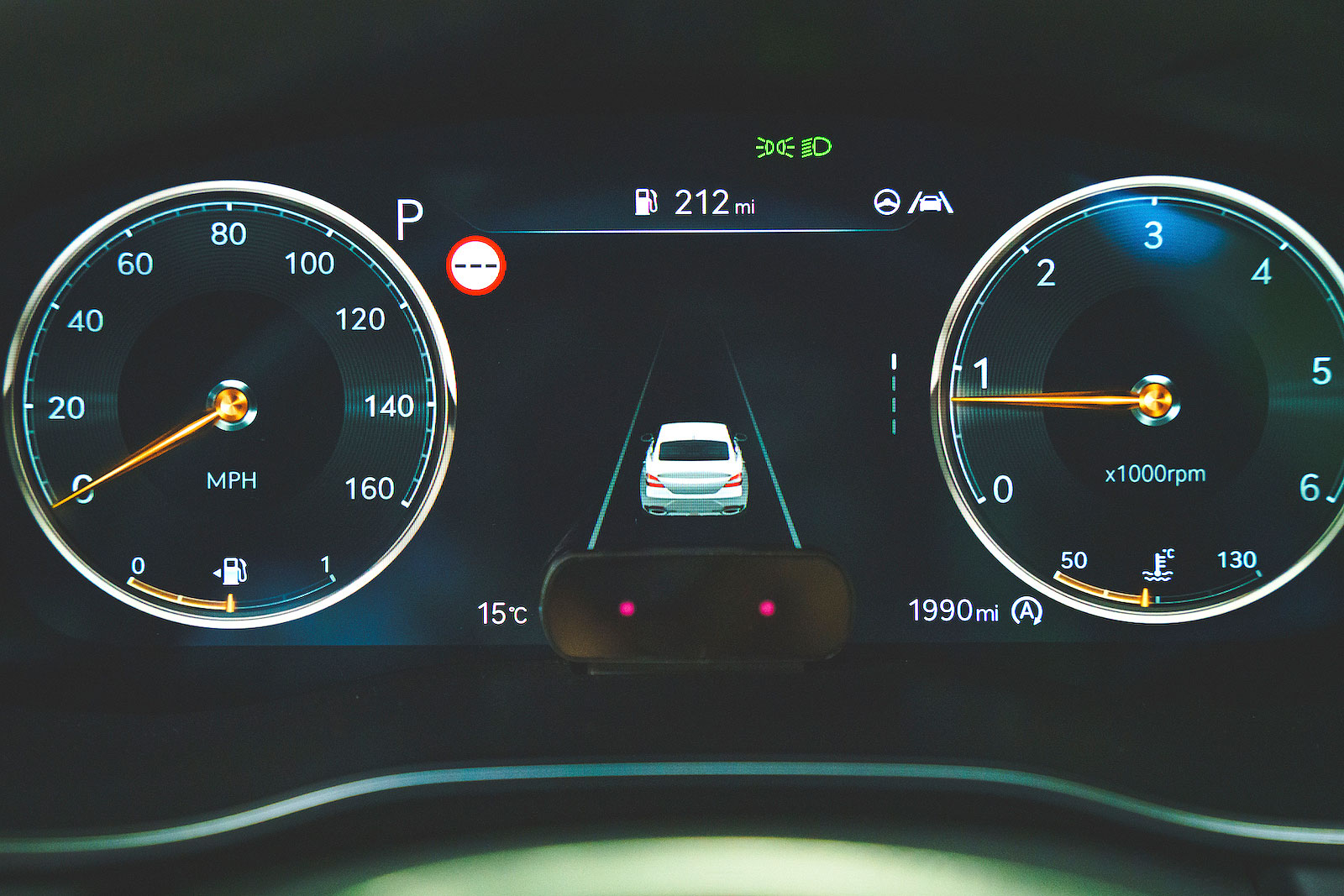 Genesis G70 interior driver display