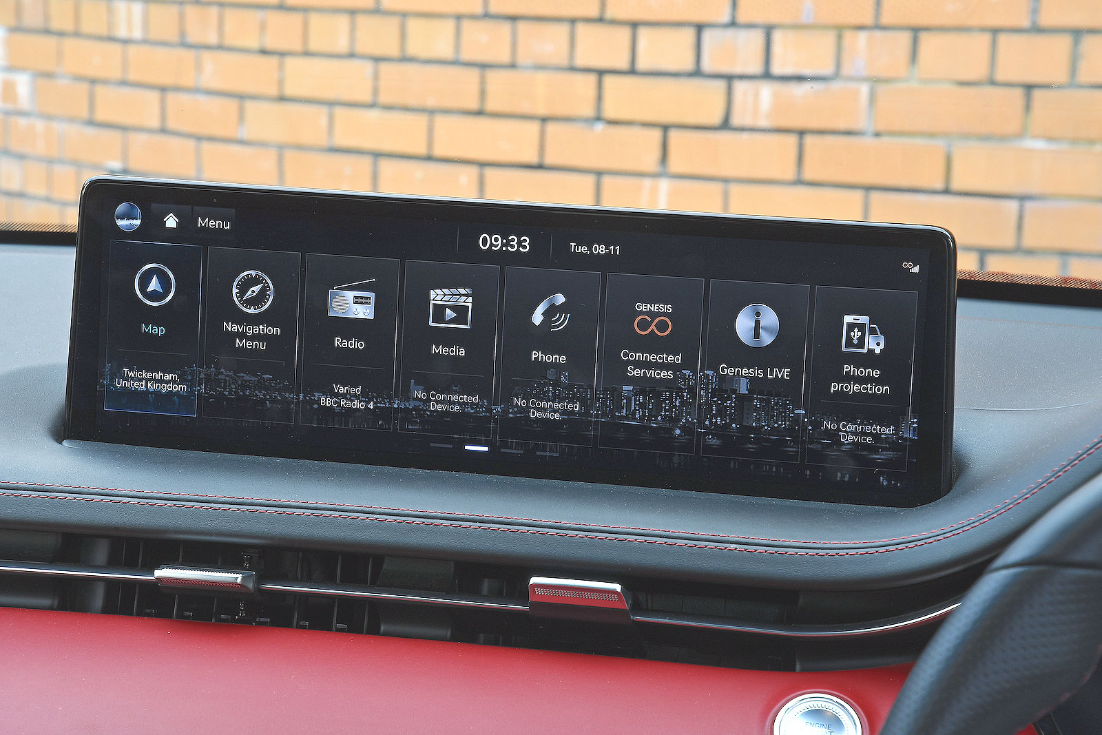 Genesis GV70 infotainment touchscreen