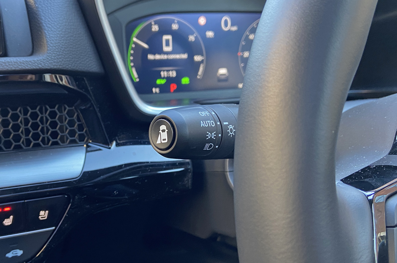 Honda CR-V Lanewatch button on indicator stalk 2023