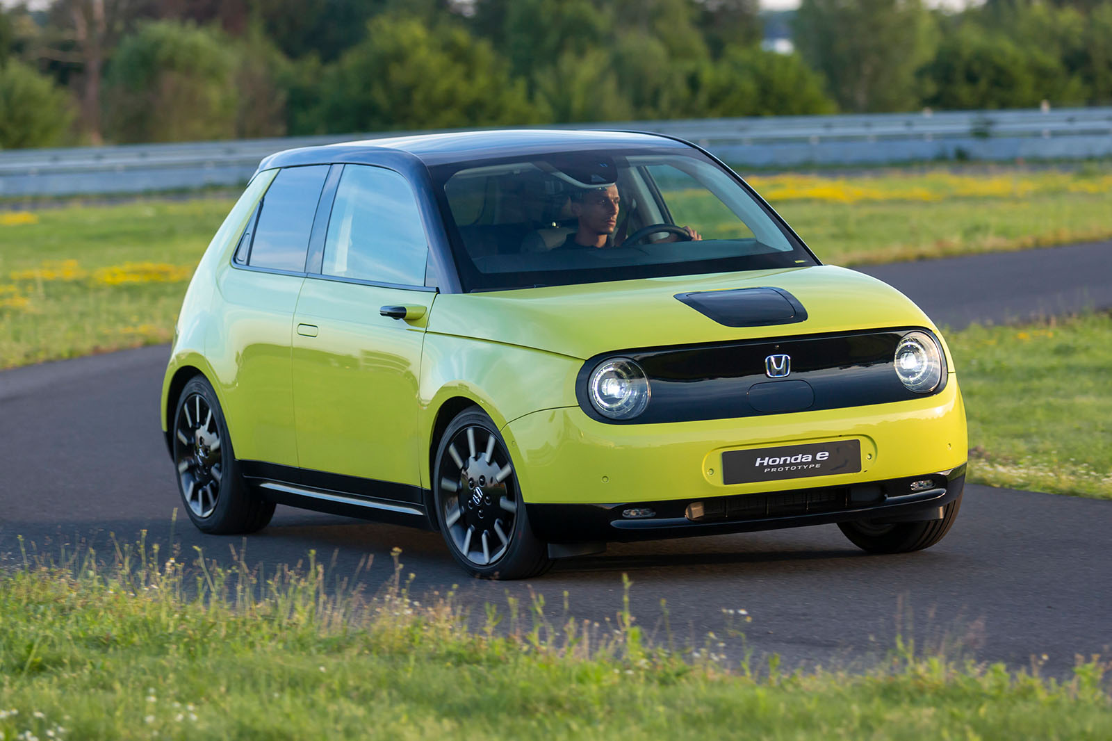 Honda E driving
