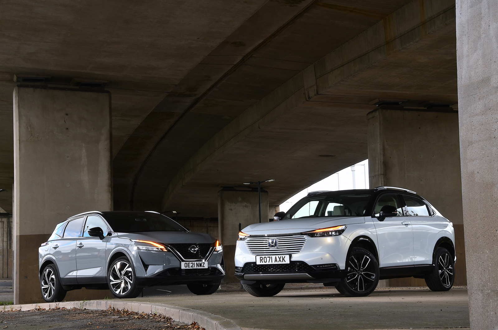 Honda HR-V vs Nissan Qashqai fronts
