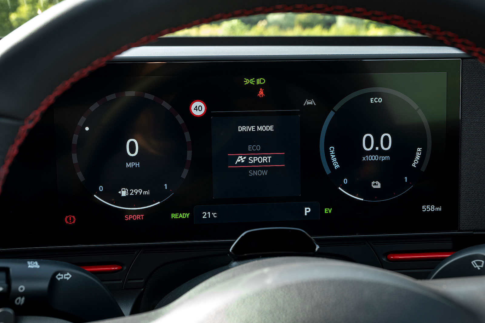 Hyundai Kona driver display