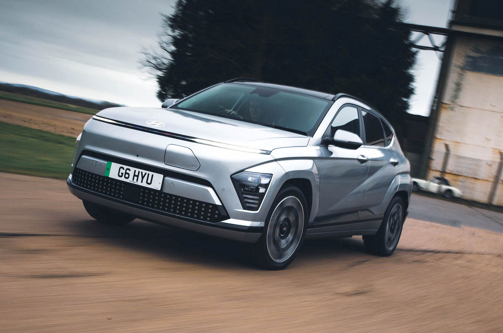 Hyundai Kona Electric front left driving