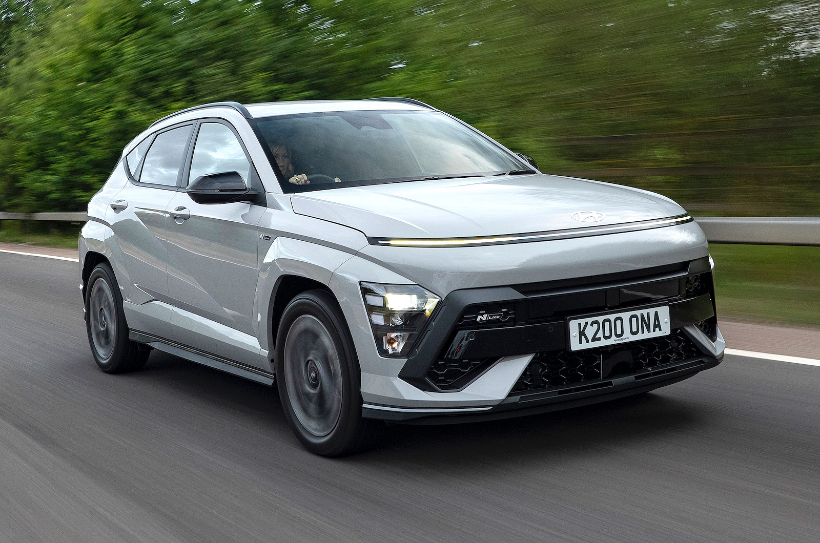 Hyundai Kona front right driving