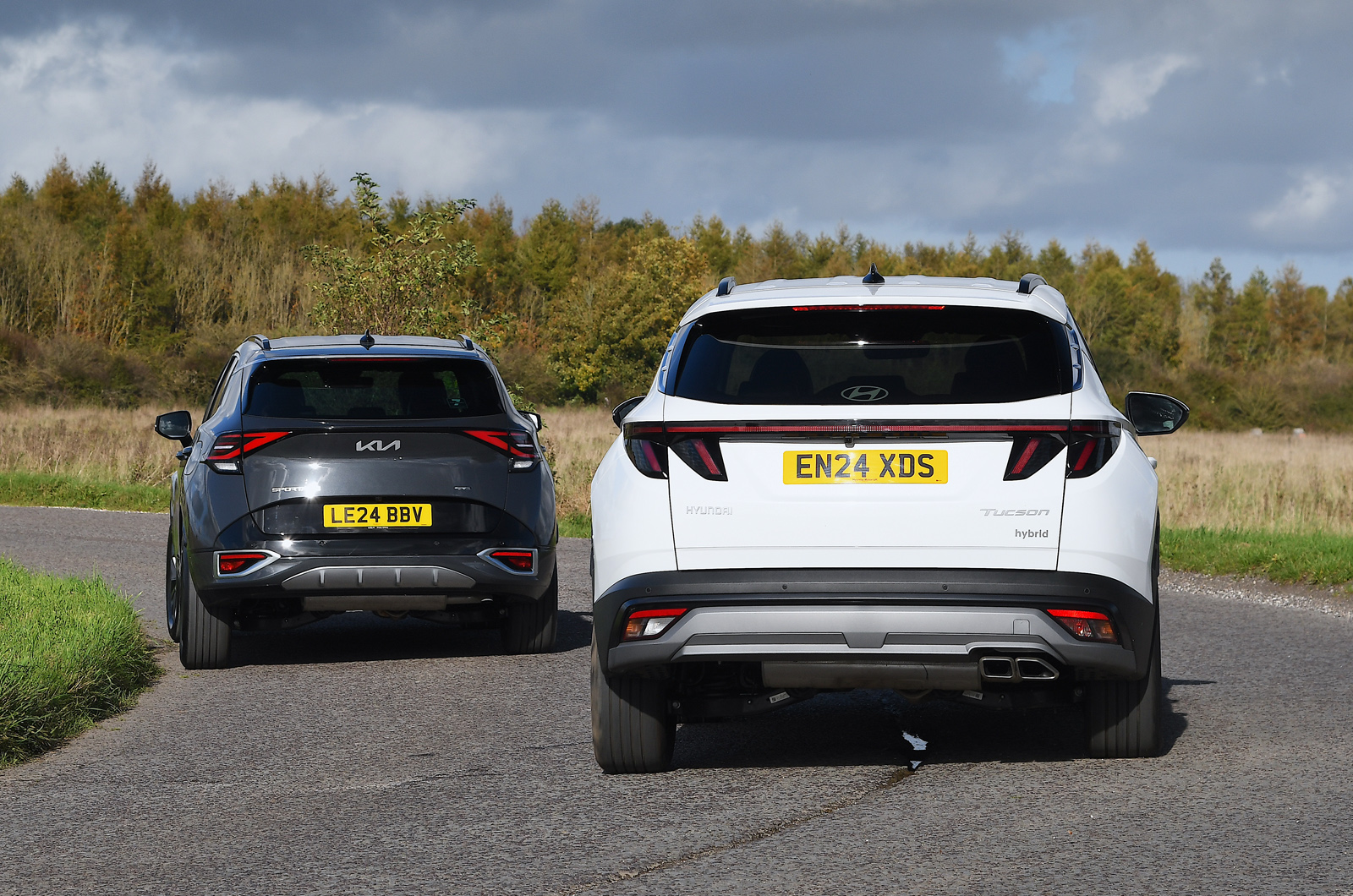 Hyundai Tucson vs Kia Sportage rear cornering