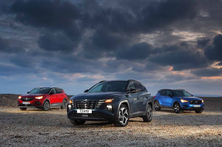 New Hyundai Tucson vs Vauxhall Grandland X vs Volvo XC40