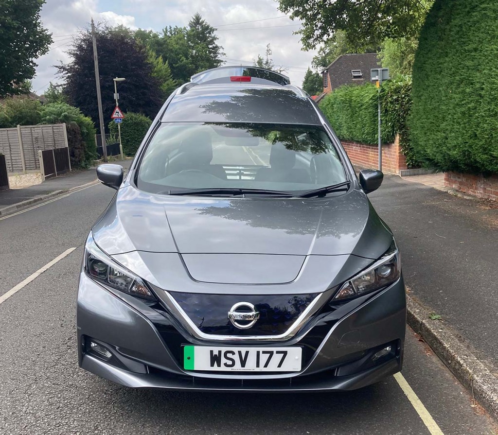 Nissan Leaf electric hearse front