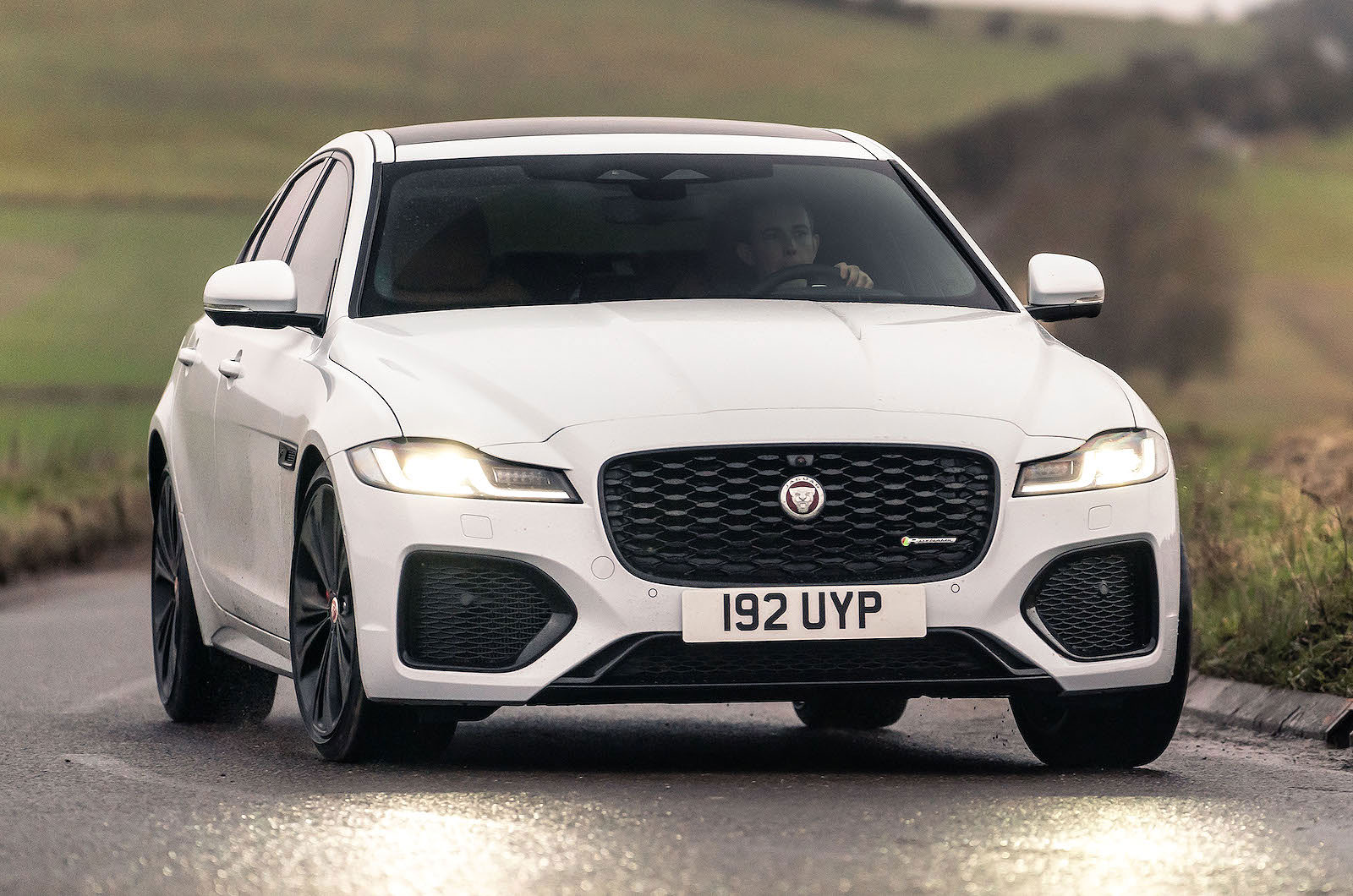 Jaguar XF front cornering