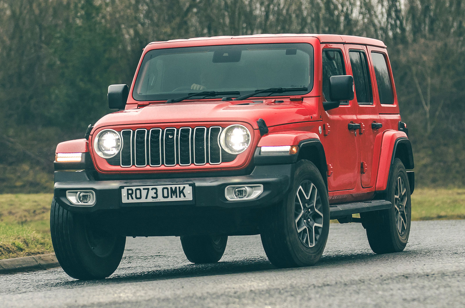 Jeep Wrangler front cornering