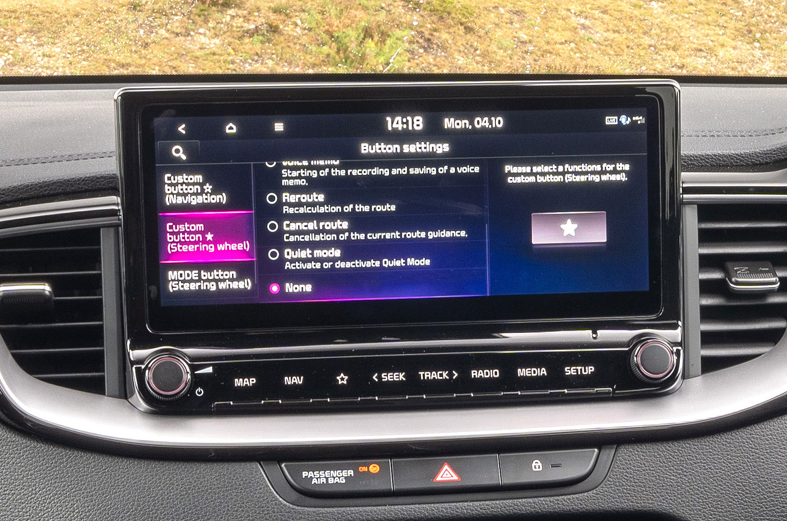 Kia Ceed infotainment touchscreen
