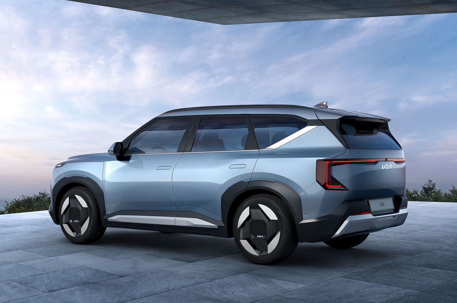 Kia EV5 rear left static