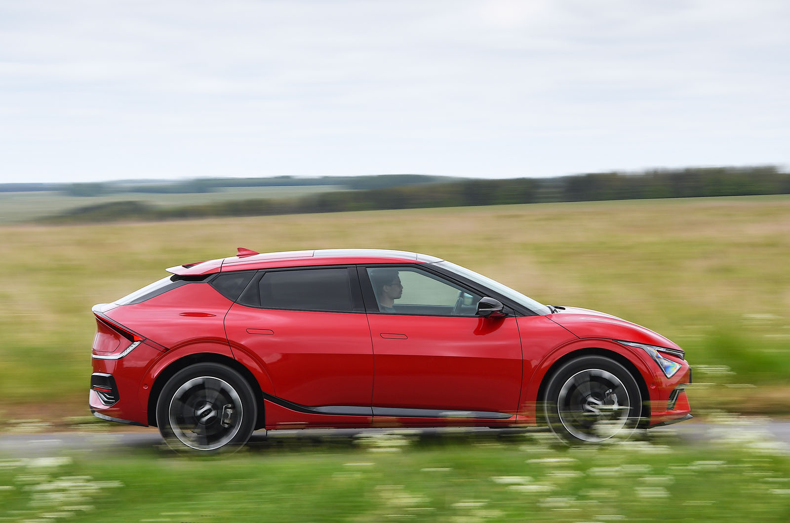 Kia EV6 side driving