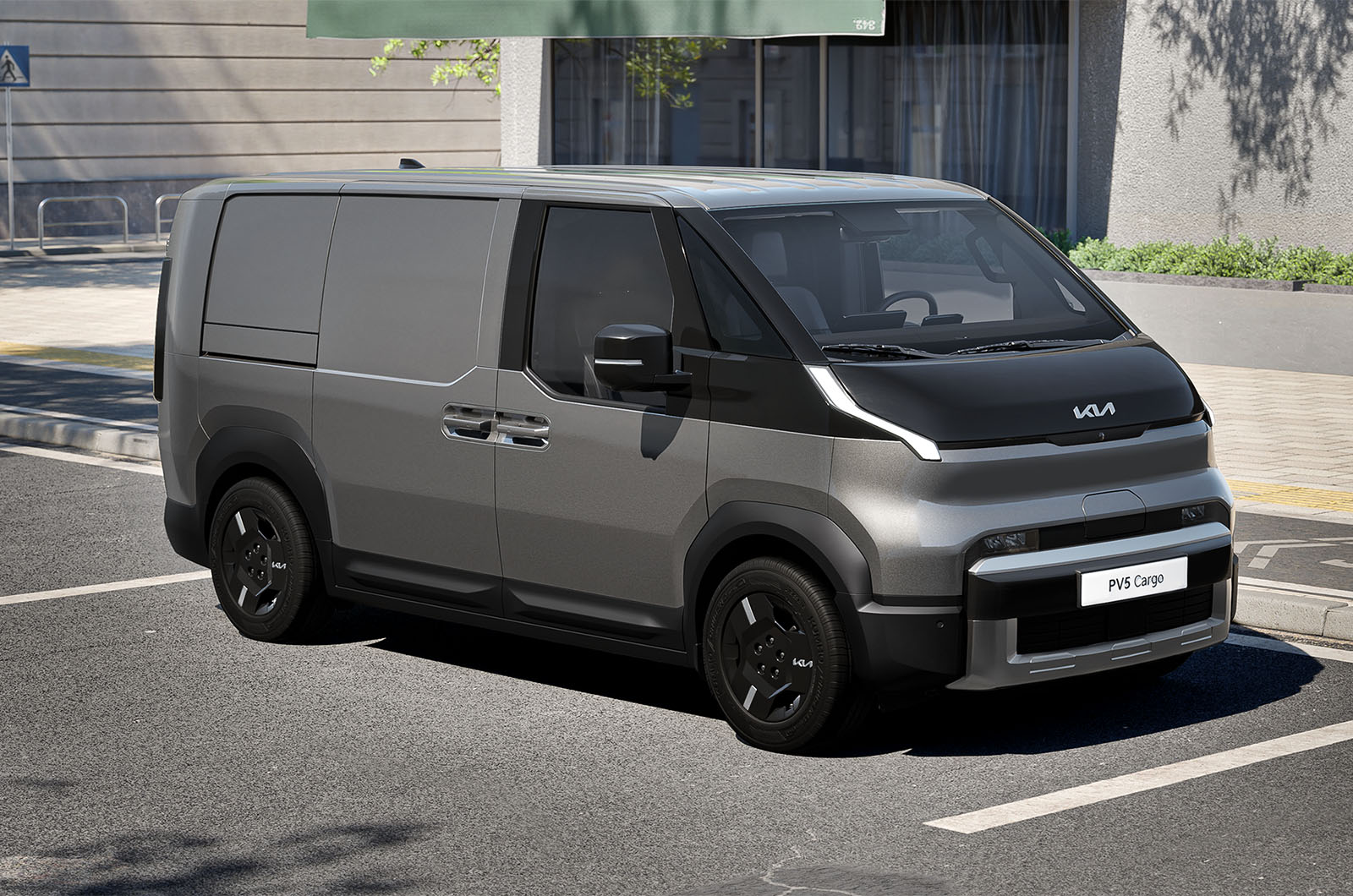 Kia PV5 Cargo front quarter static