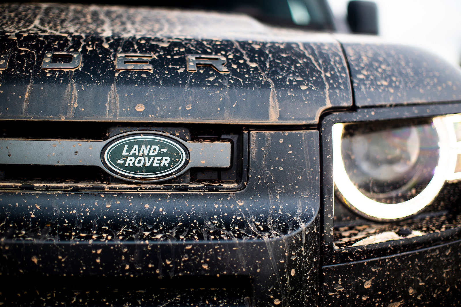 Land Rover Defender badge detail