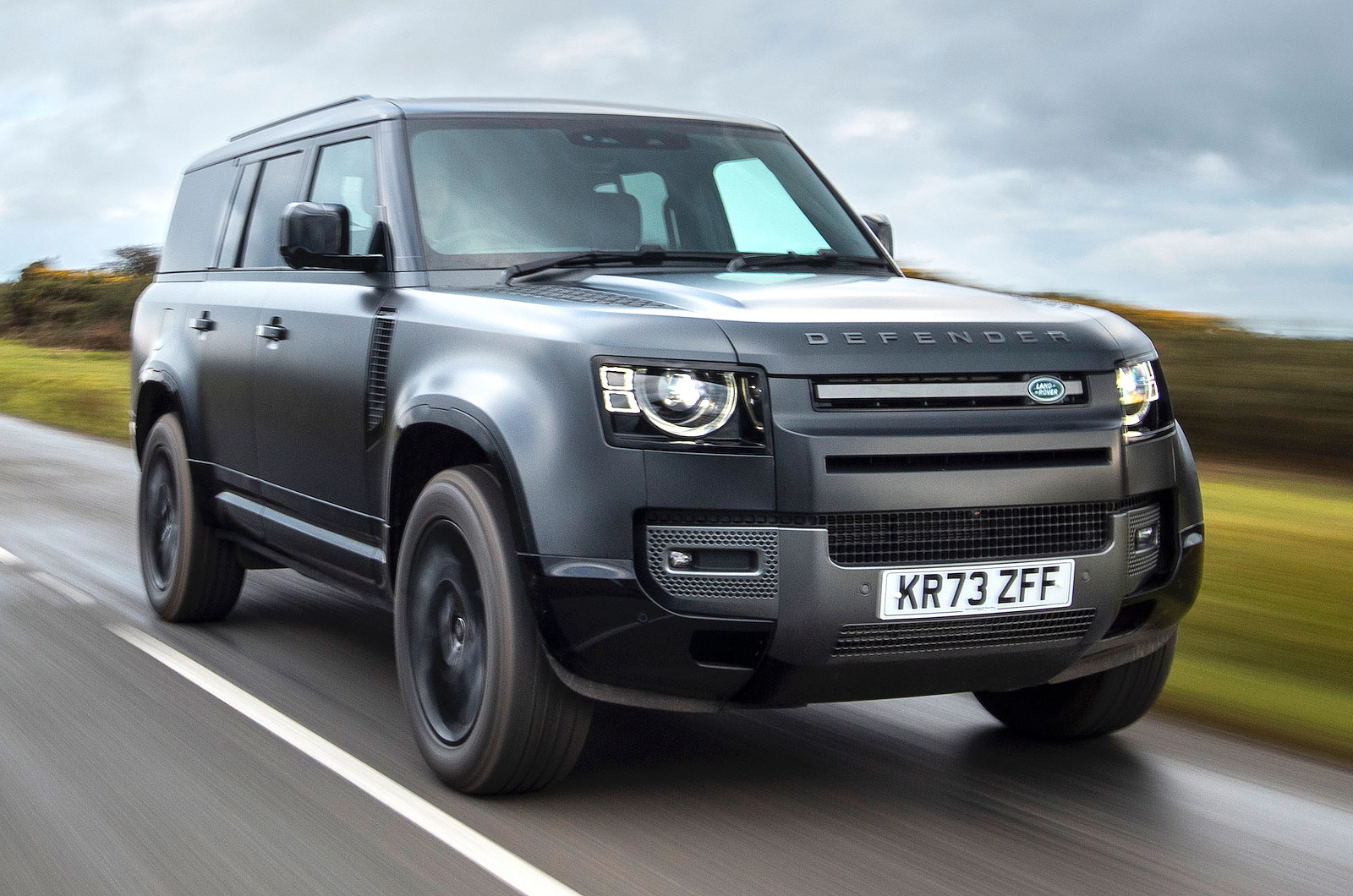 Land Rover Defender front right driving