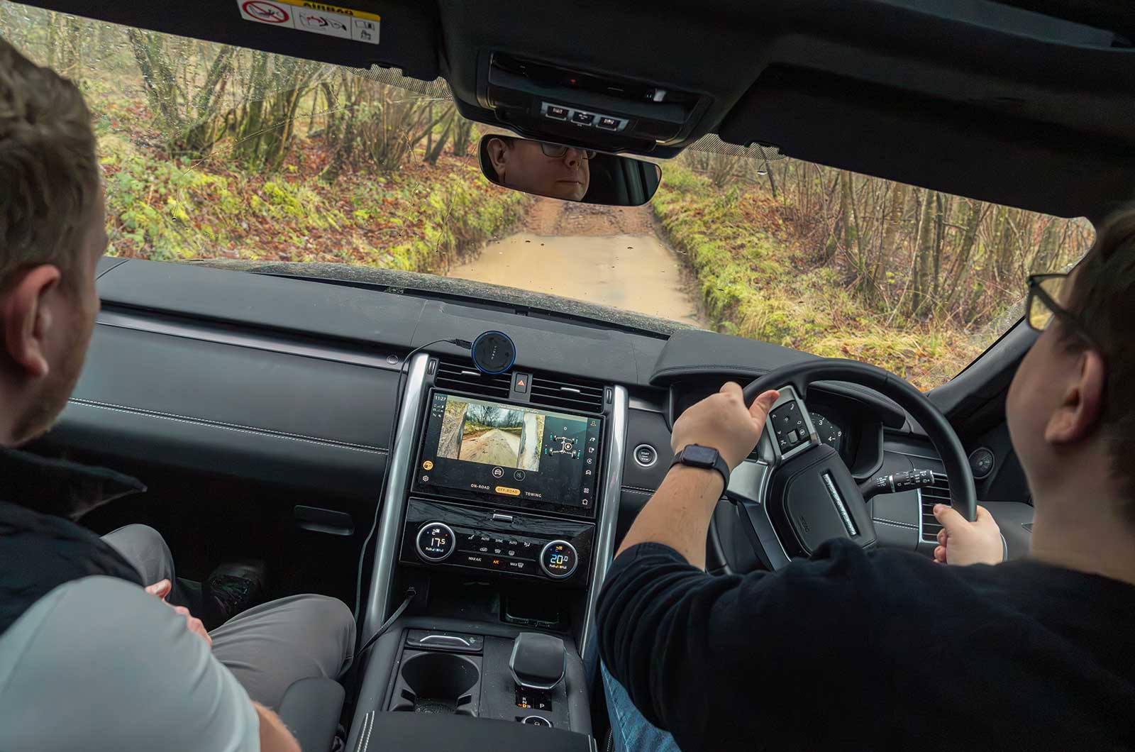 Land Rover Discovery wading through water
