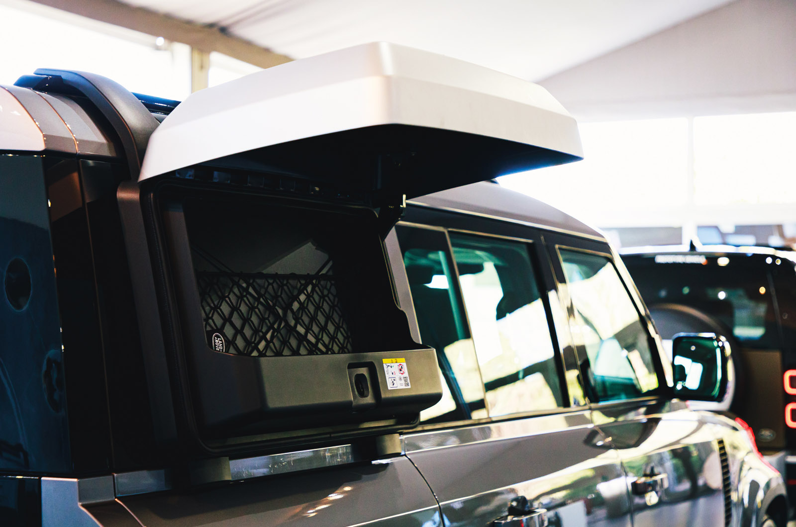 Land Rover Defender reader test team - side storage