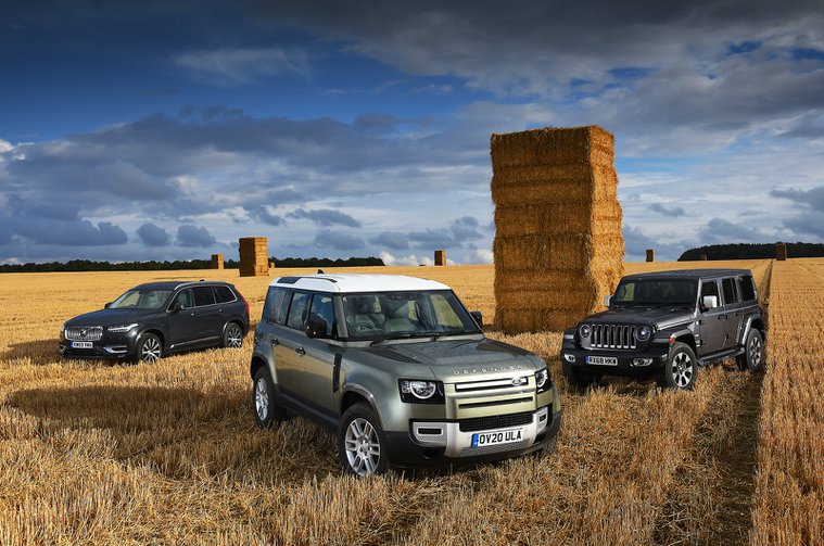 New Land Rover Defender vs Volvo XC90 vs Jeep Wrangler