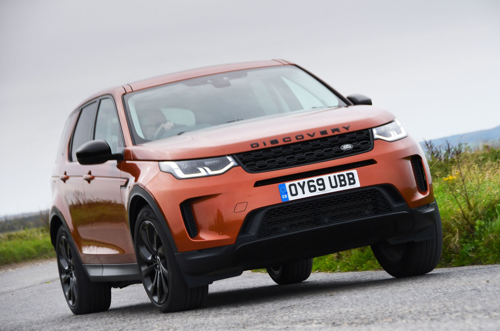 Land Rover Discover Sport front cornering - 69-plate car
