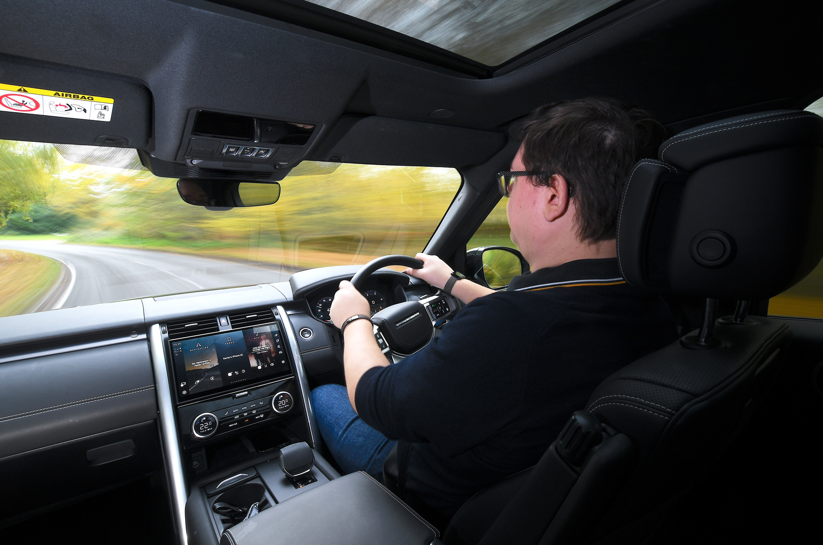 Land Rover Discovery LT behind the wheel