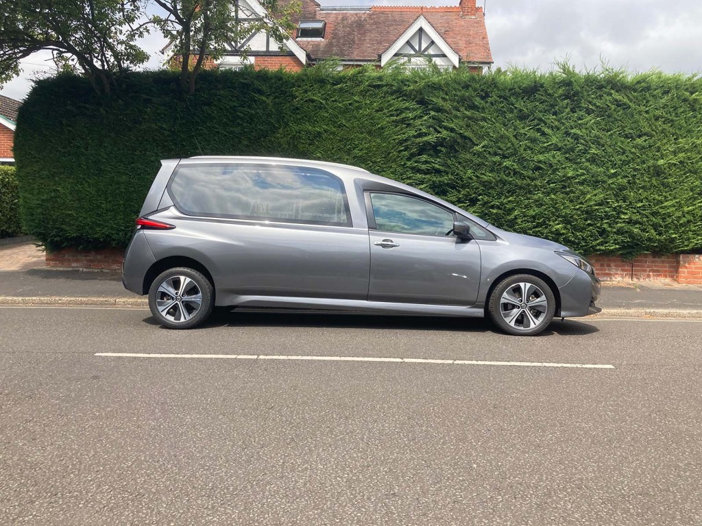 NIssan Leaf electric hearse side