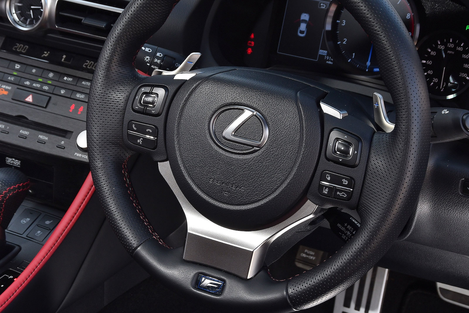 Lexus RC F interior steering wheel