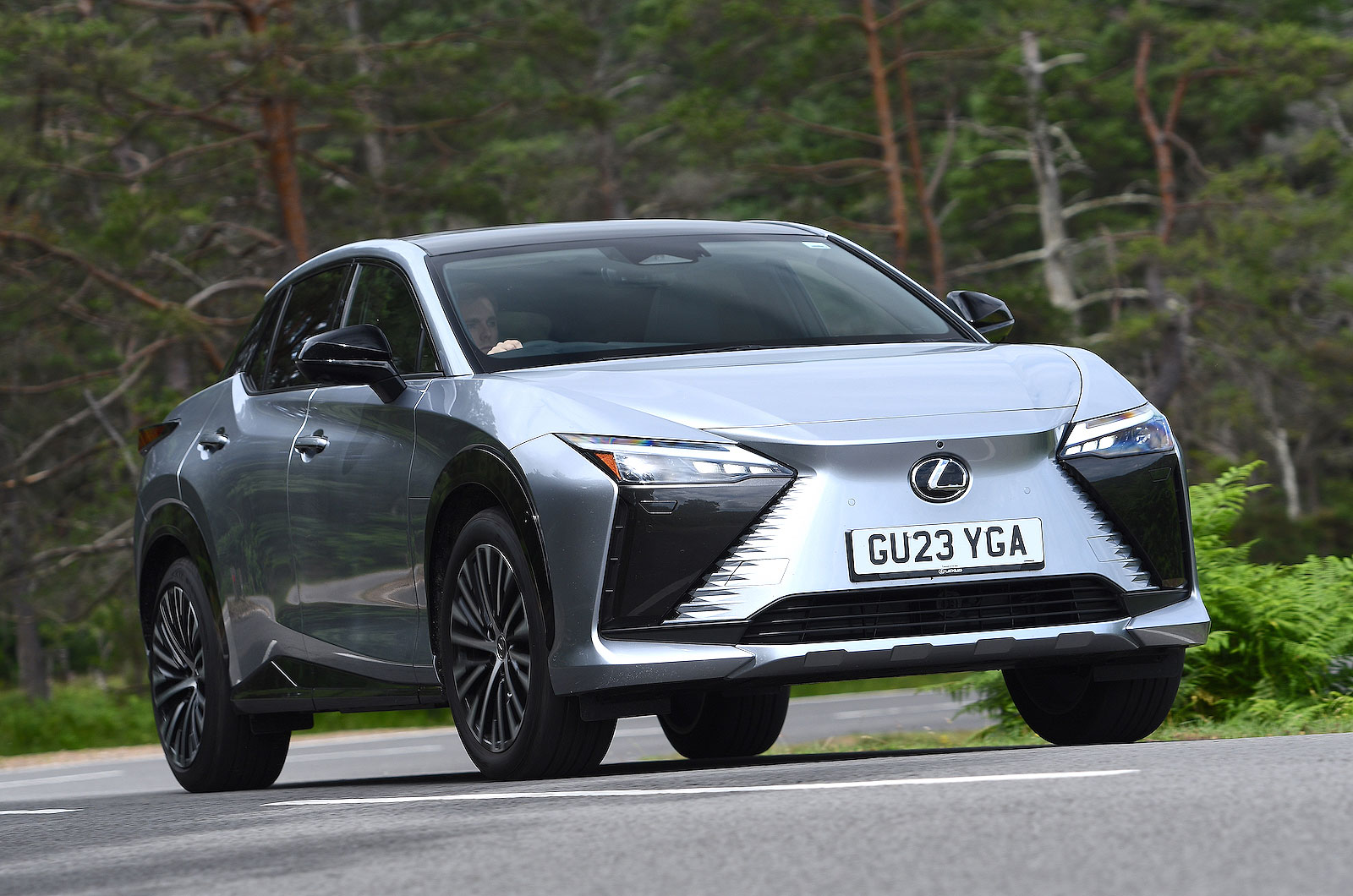 Lexus RZ front cornering