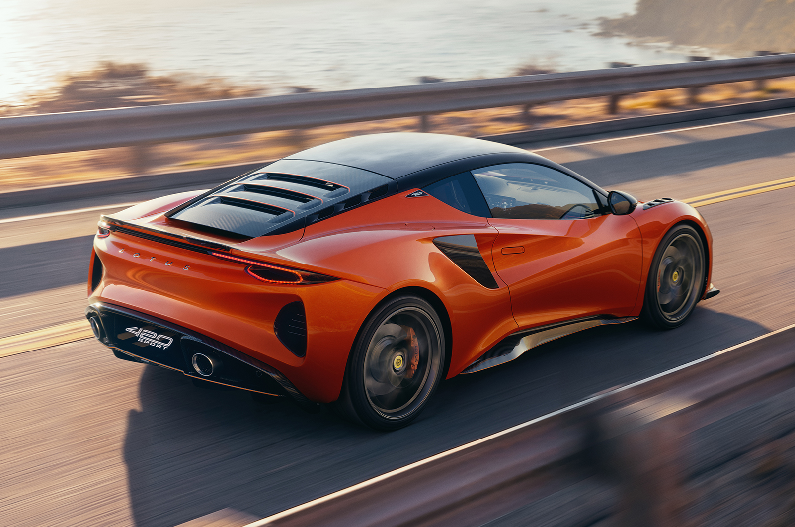 Lotus Emira 420 Sport rear driving