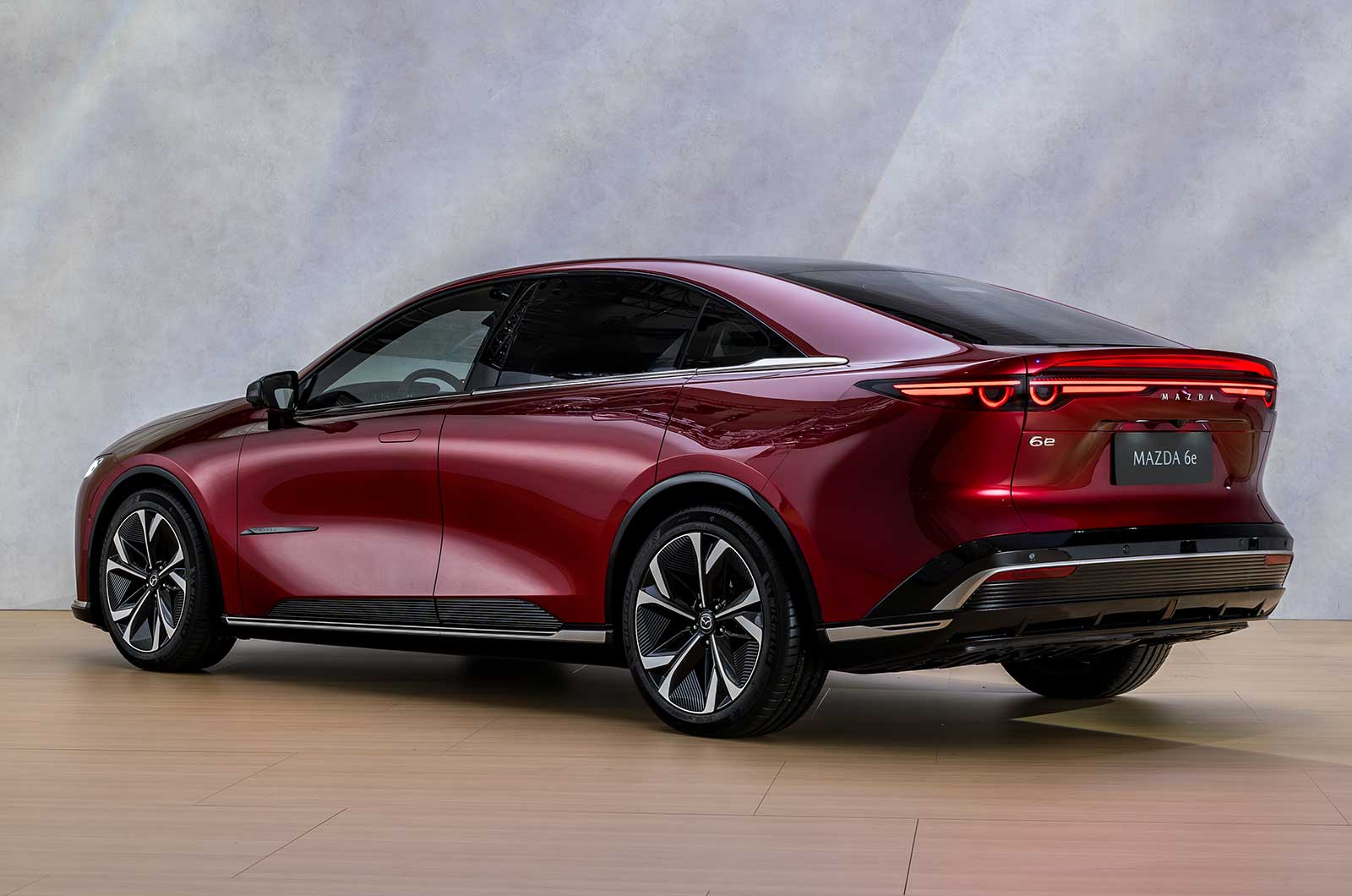 Mazda 63 electric executive car rear static
