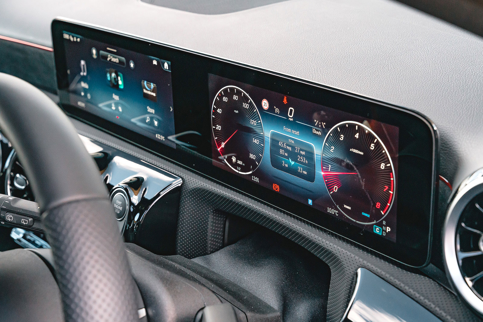 Mercedes A-Class interior driver display