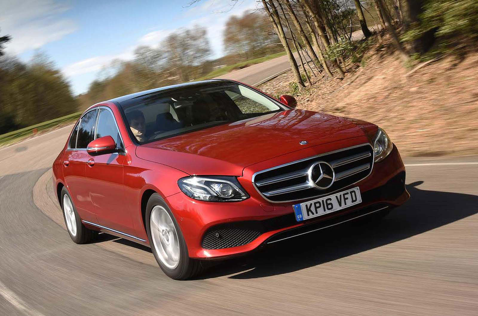 Mercedes E-Class front cornering