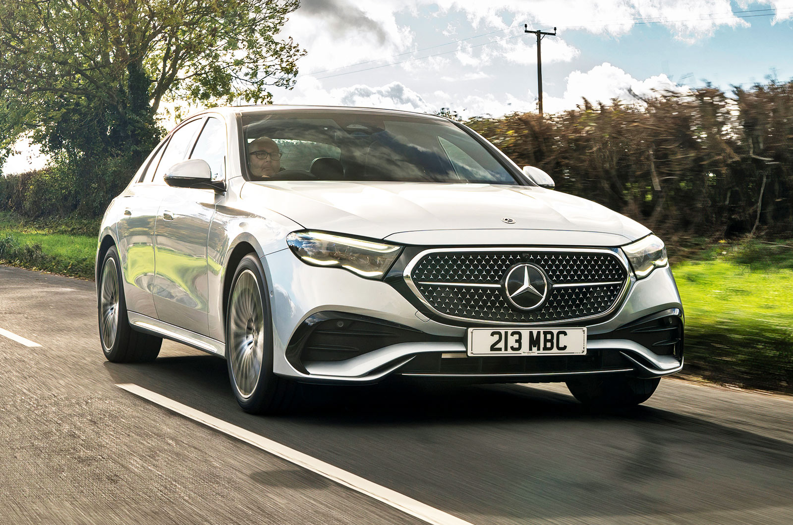 Mercedes E-Class front driving