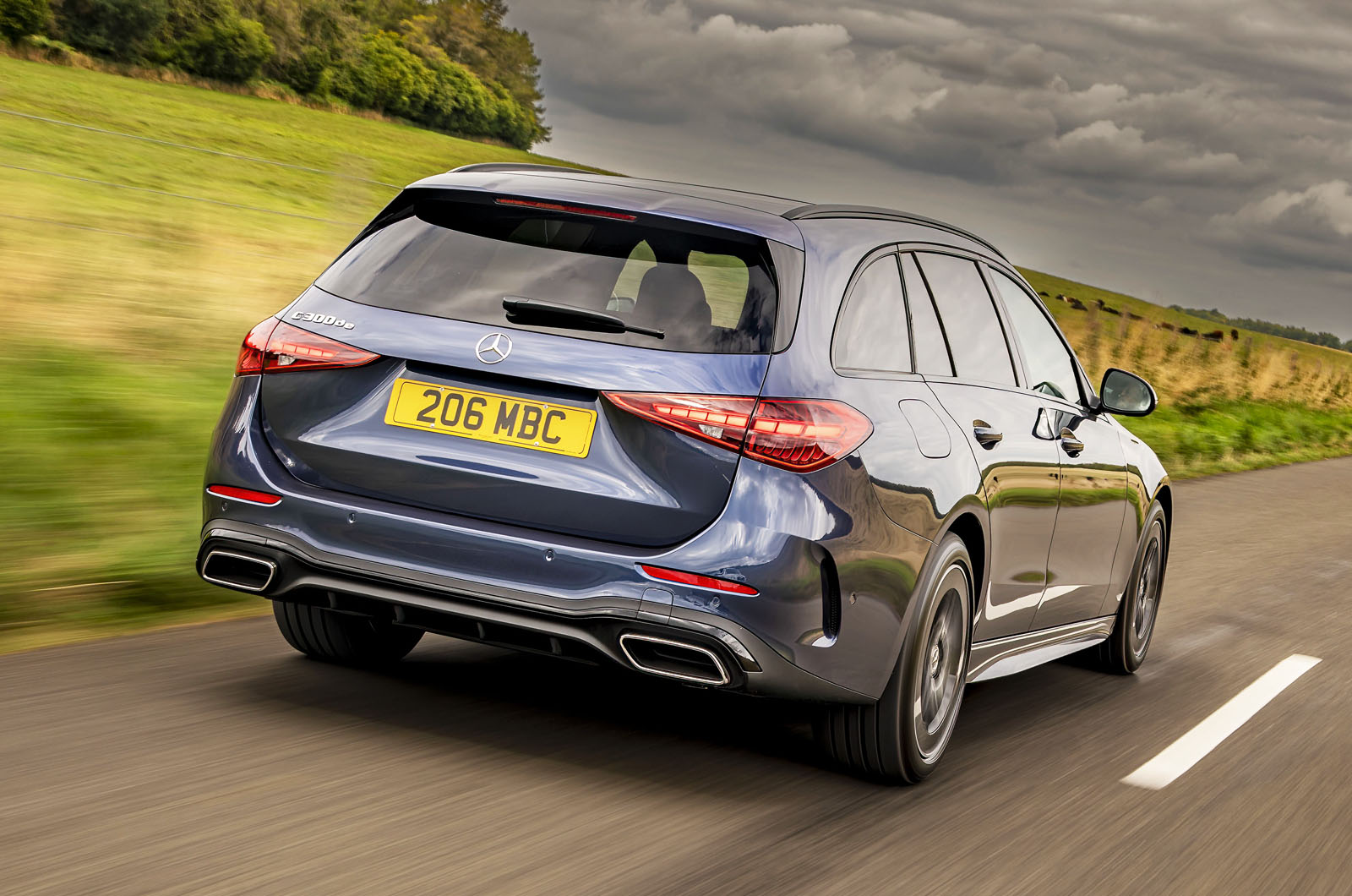 Mercedes C-Class Estate rear driving