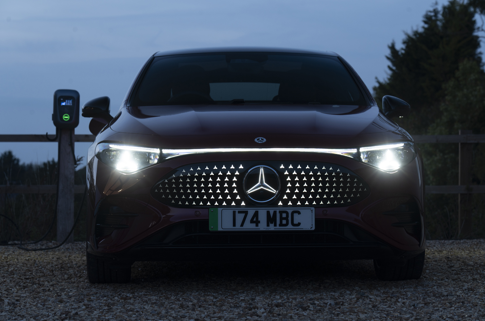 Mercedes CLA electric illuminated front grille