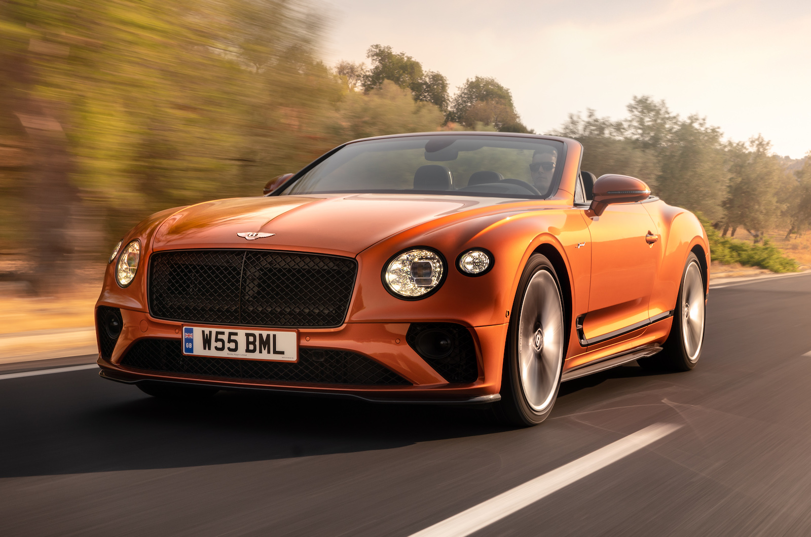 Bentley Continental GT Convertible 2022 front left tracking