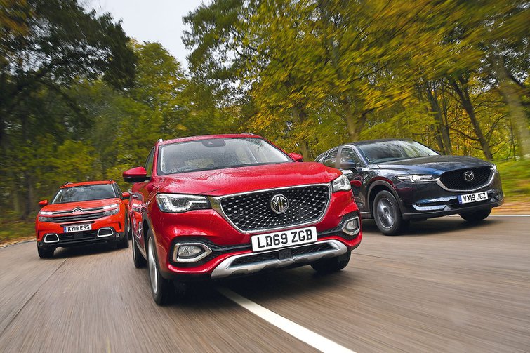 New MG HS vs Citroen C5 Aircross vs Mazda CX-5