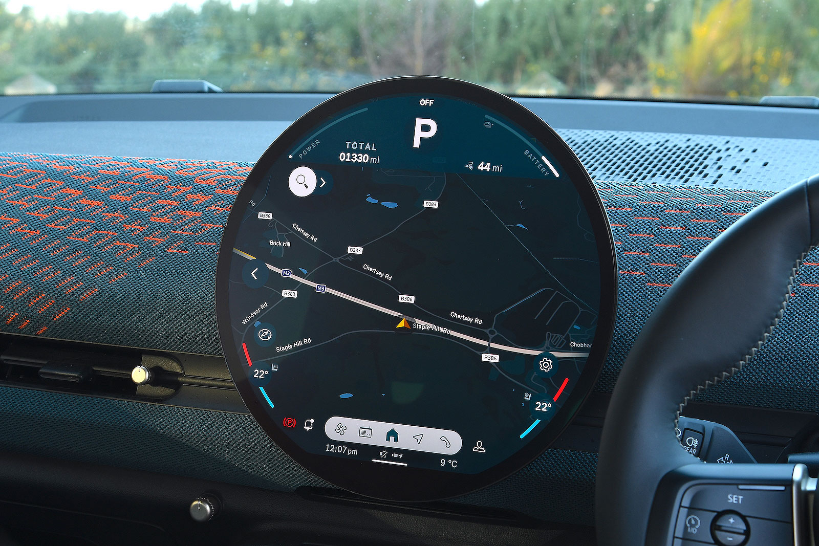 Mini Aceman infotainment touchscreen