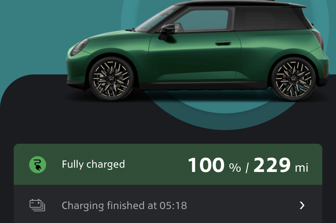 Mini app Cooper SE charged up