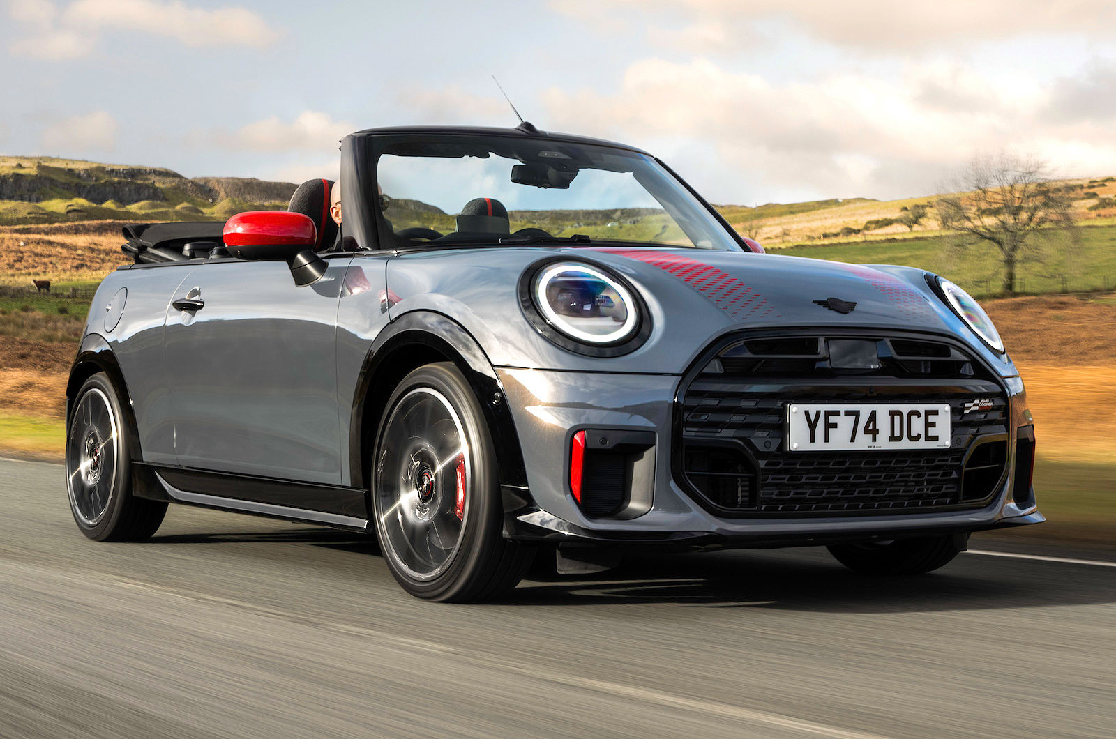 Mini Cooper Convertible front right driving