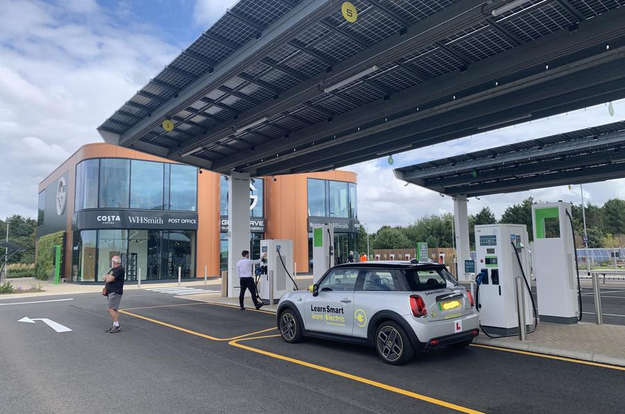 Mini Electric at charging point 