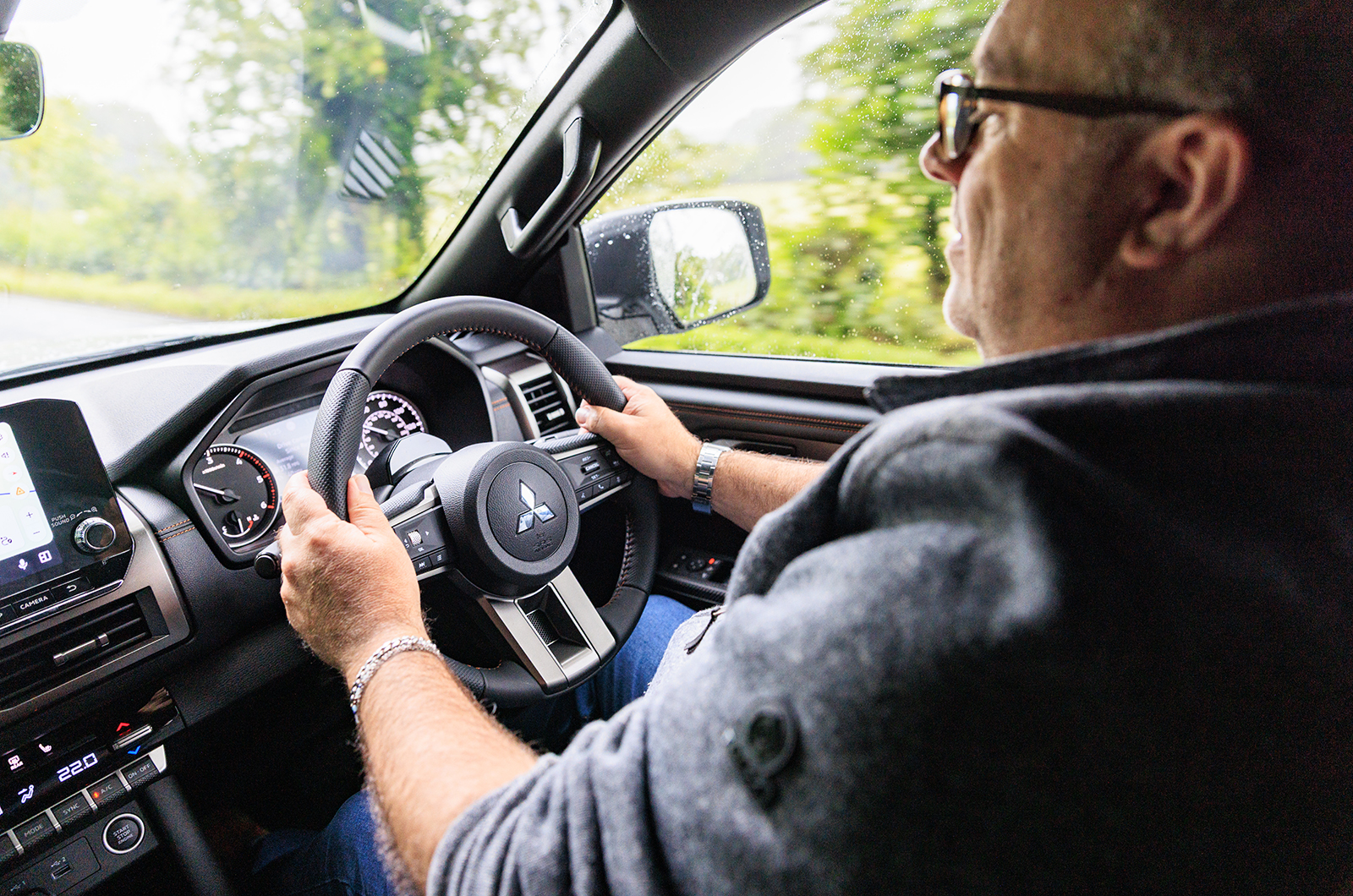 Phil Huff driving the Mitsubishi L200