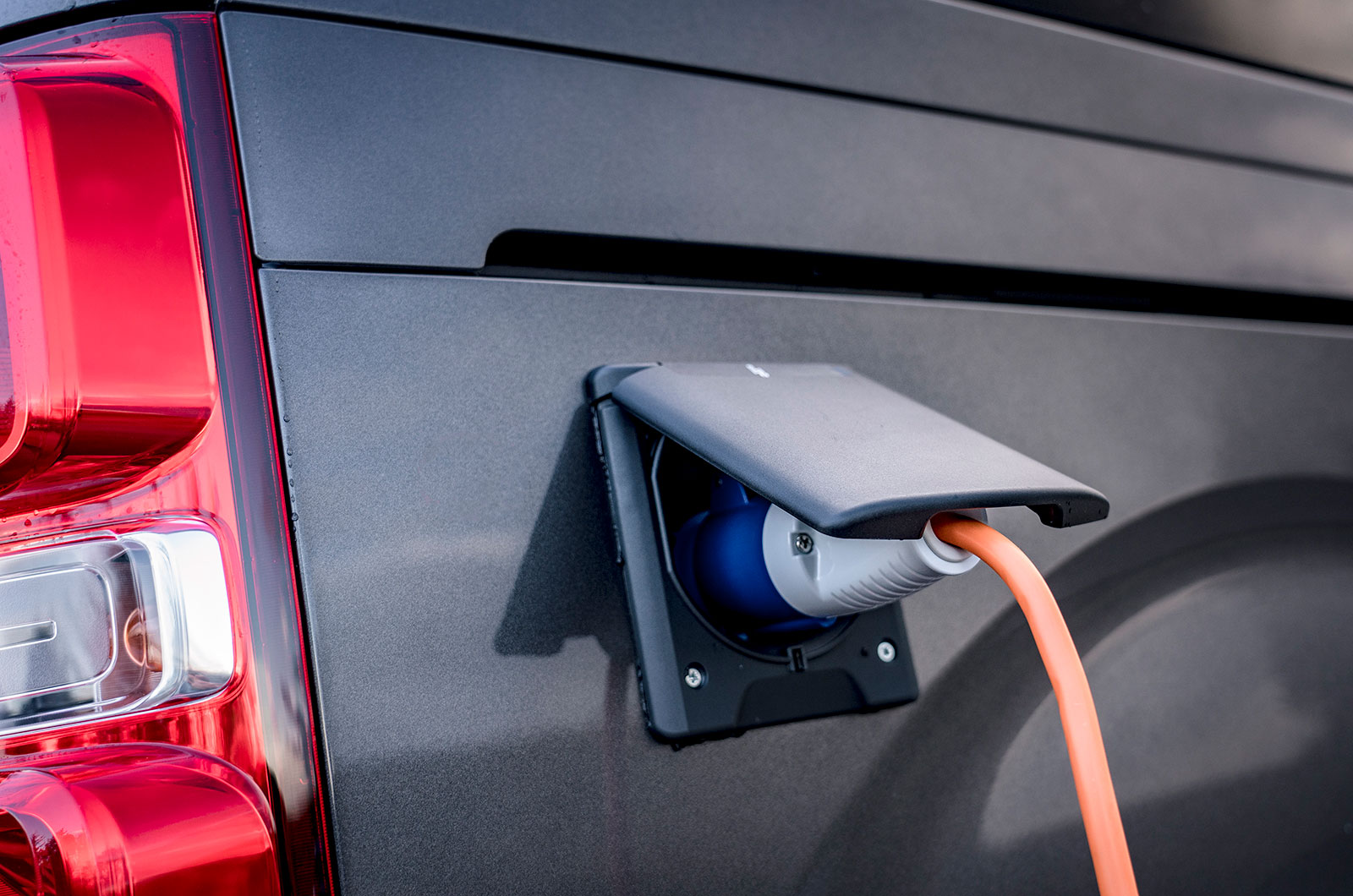 Motorhome plugged in