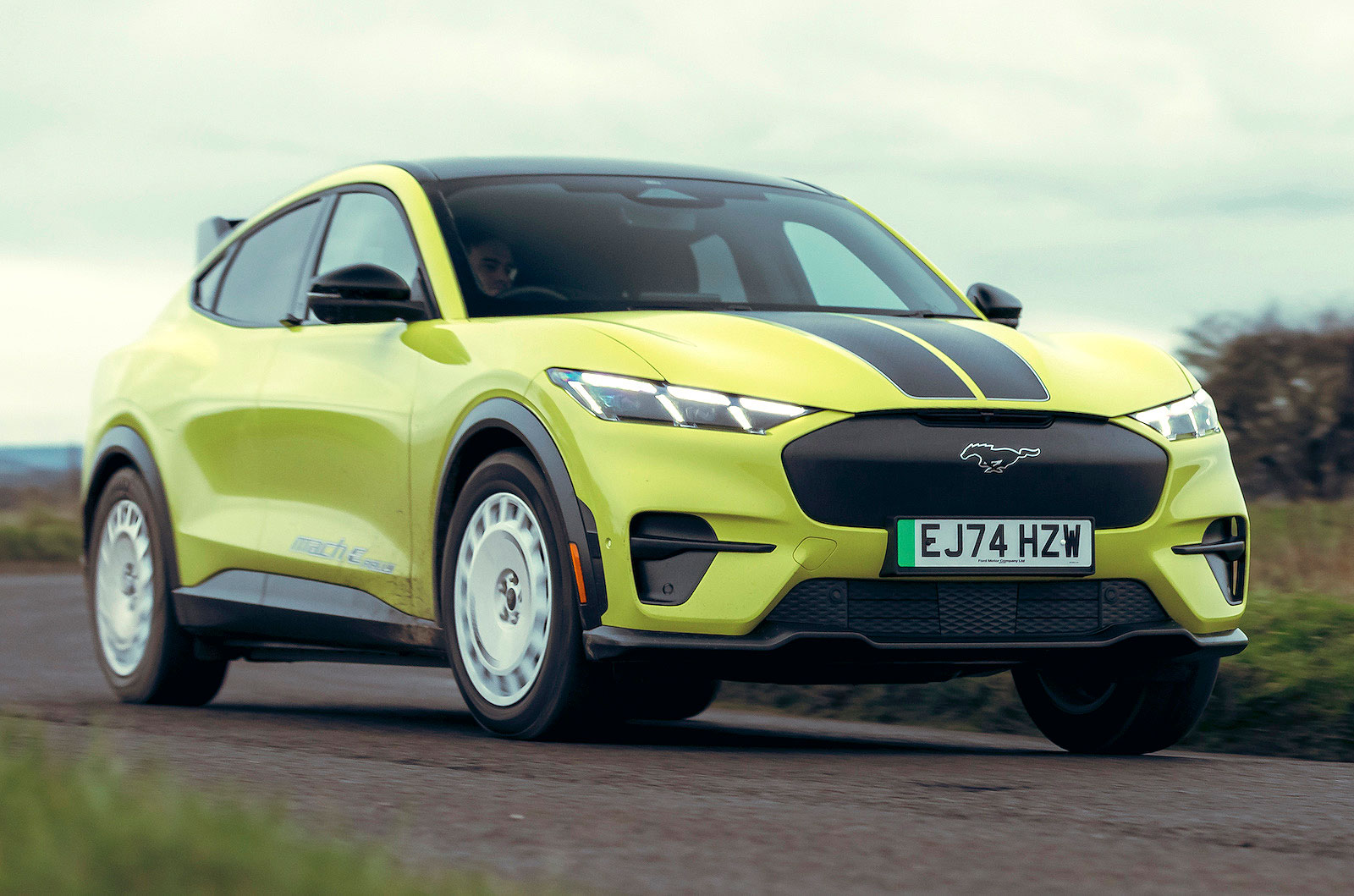 Ford Mustang Mach-E Rally front cornering