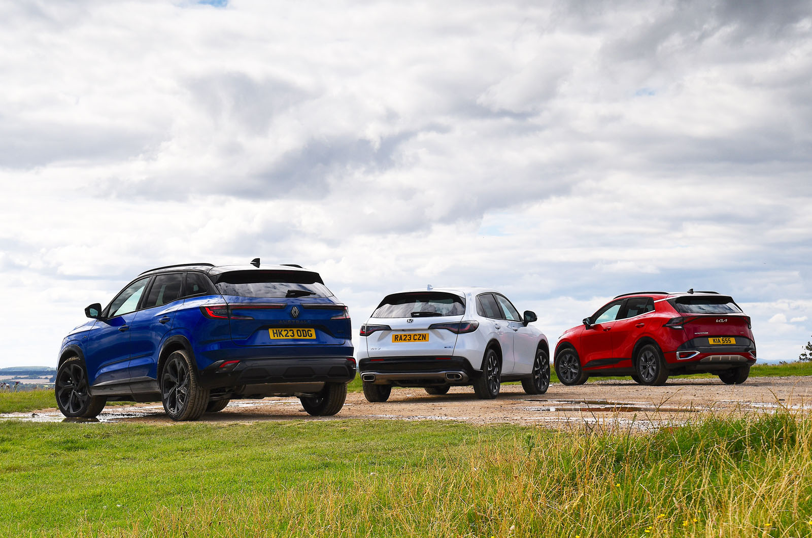New Honda ZR-V and Renault Austral versus Kia Sportage rears