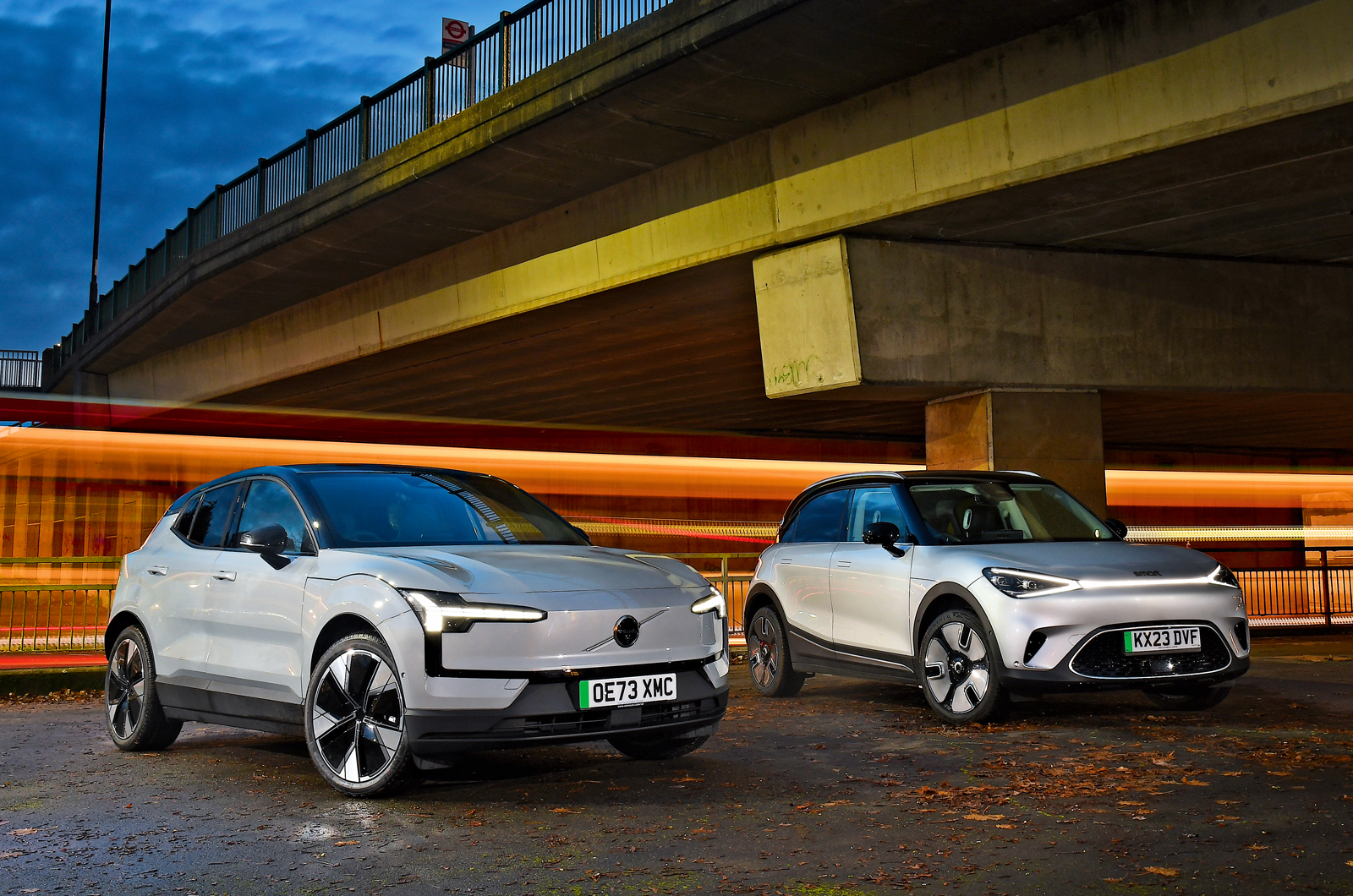 New Volvo EX30 vs Smart #1 fronts
