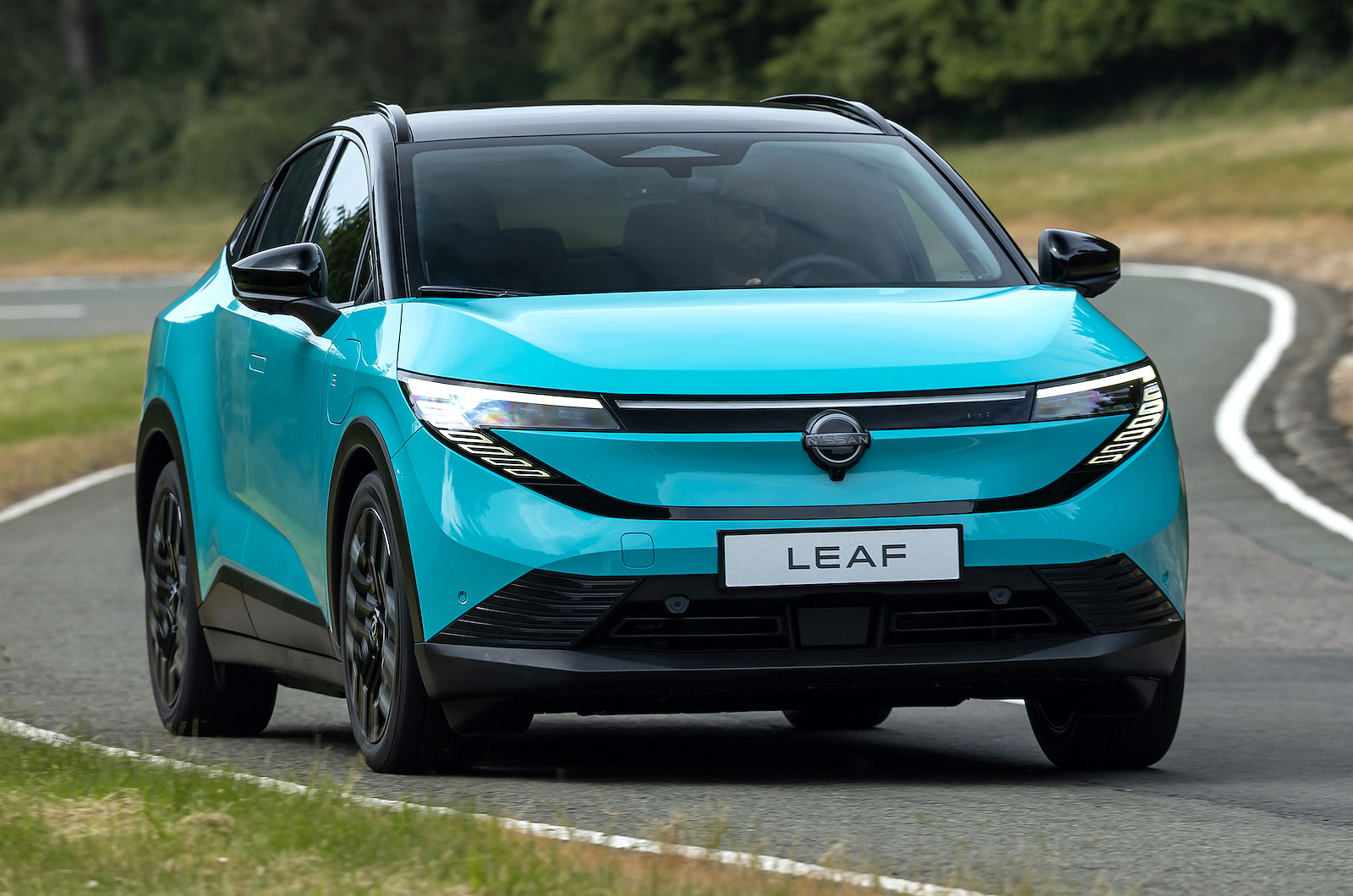 Nissan Leaf front cornering