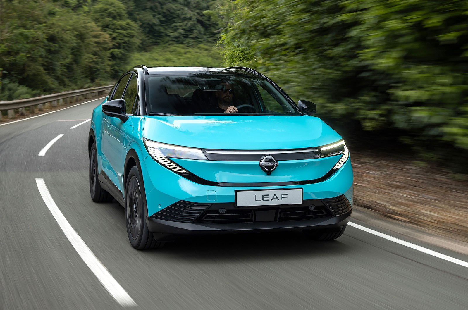 Nissan Leaf front cornering