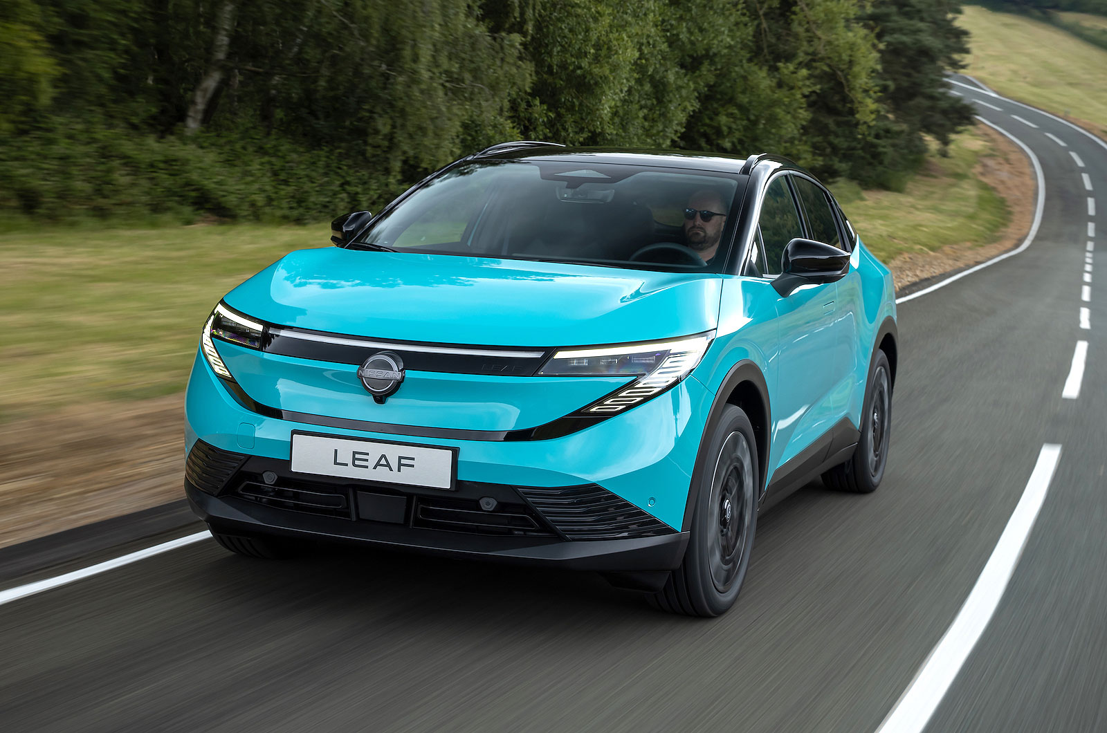 Nissan Leaf front left driving