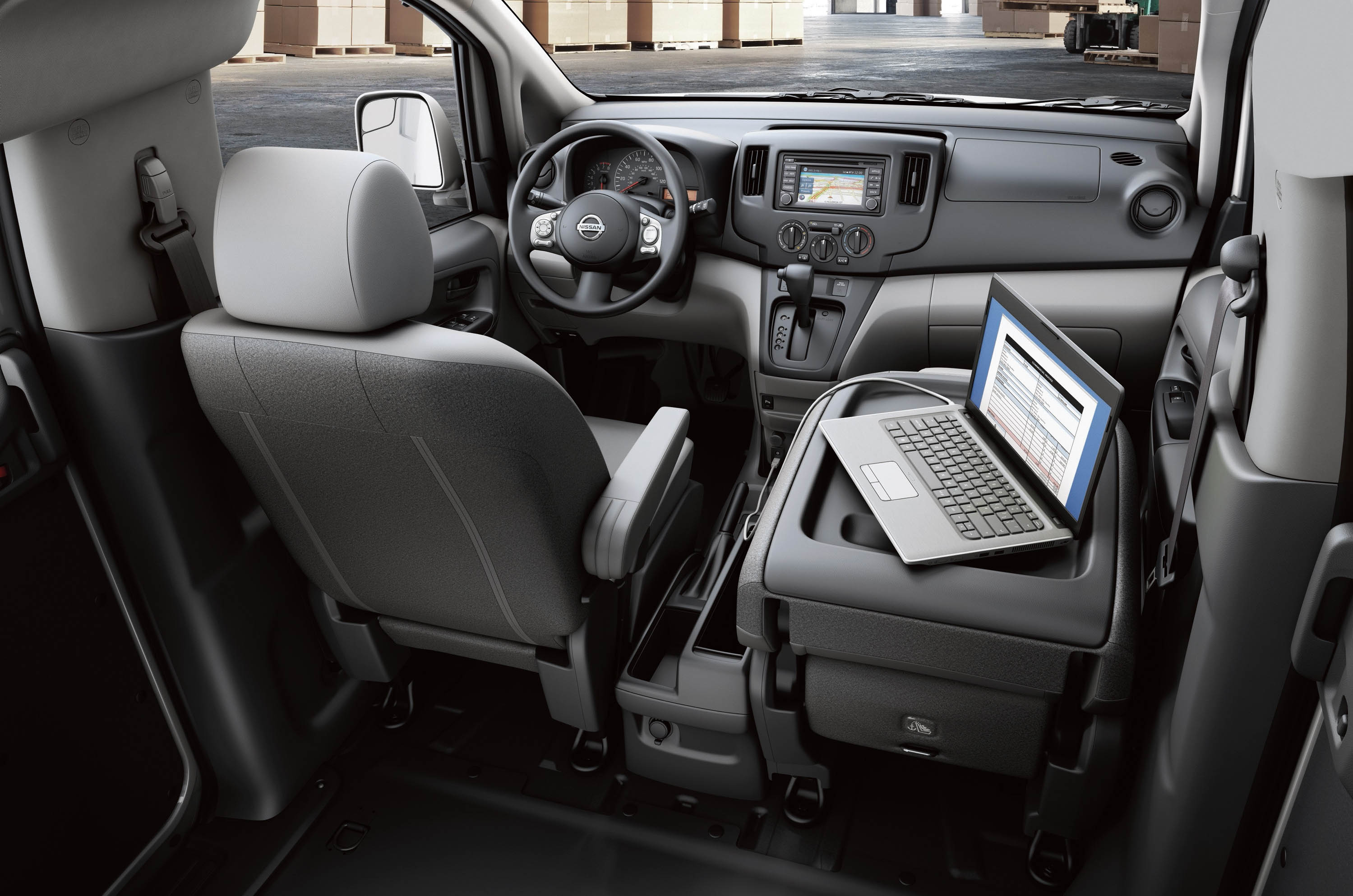 Nissan NV200 front seats and storage