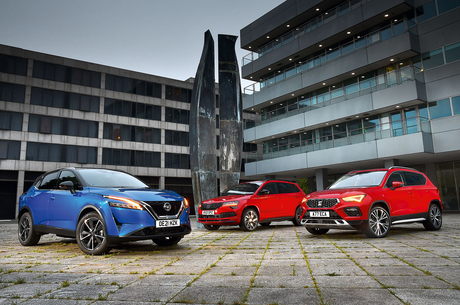 Skoda Karoq vs Nissan Qashqai vs Seat Ateca